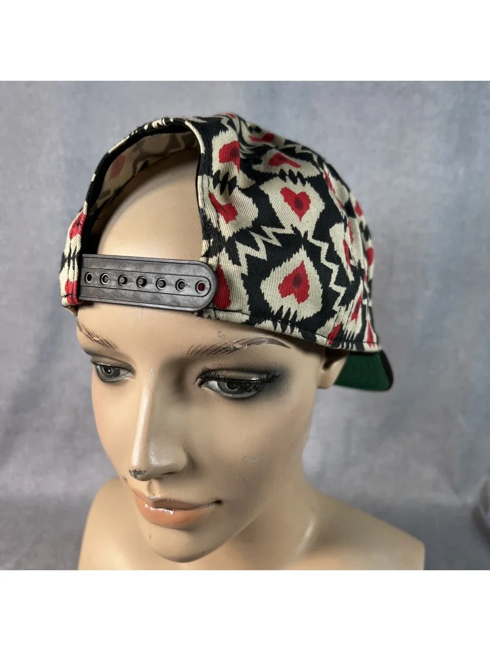 Chuck Originals Baseball Cap With Black, Cream & Red  Love Heart Design 1032-1O